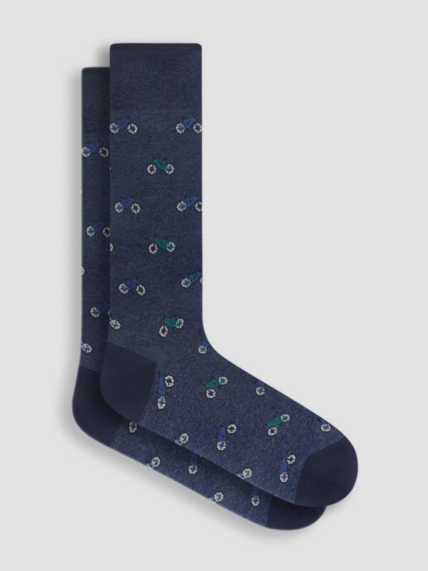 Bas en coton mercerisé BUGATCHI (BLEU - 251621) - Modèle: GB1044