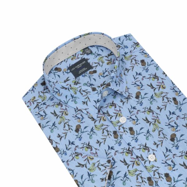 Chemise sport manches courtes LEO CHEVALIER (BLEU PÂLE - 251925) - Modèle: 624379 – Image 2