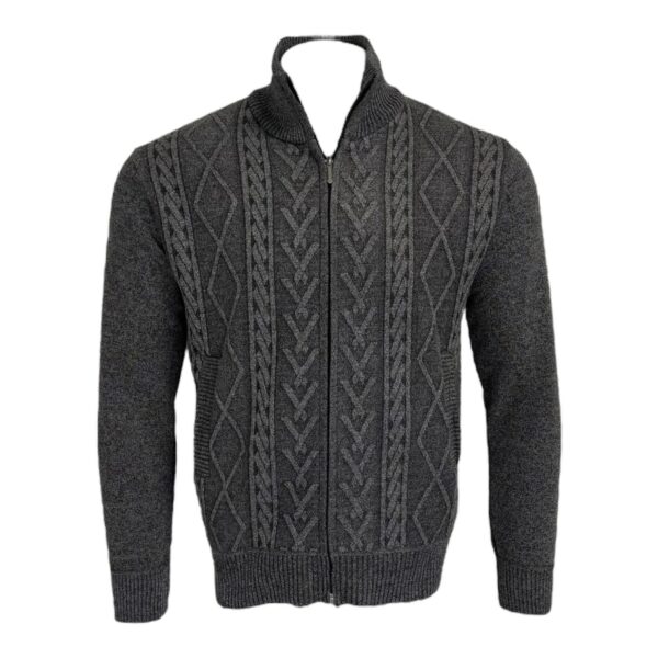 Cardigan à fermeture éclair SUGAR (CHARBON - 251957) - Modèle: TARIK