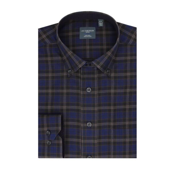 Chemise sport manches longues LEO CHEVALIER (BLEU MARINE - 252056) - Modèle: 625483