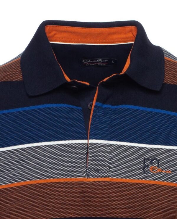 Polo manches longues en tricot ETHNIC BLUE (252062) - Modèle: 90881-1 – Image 2